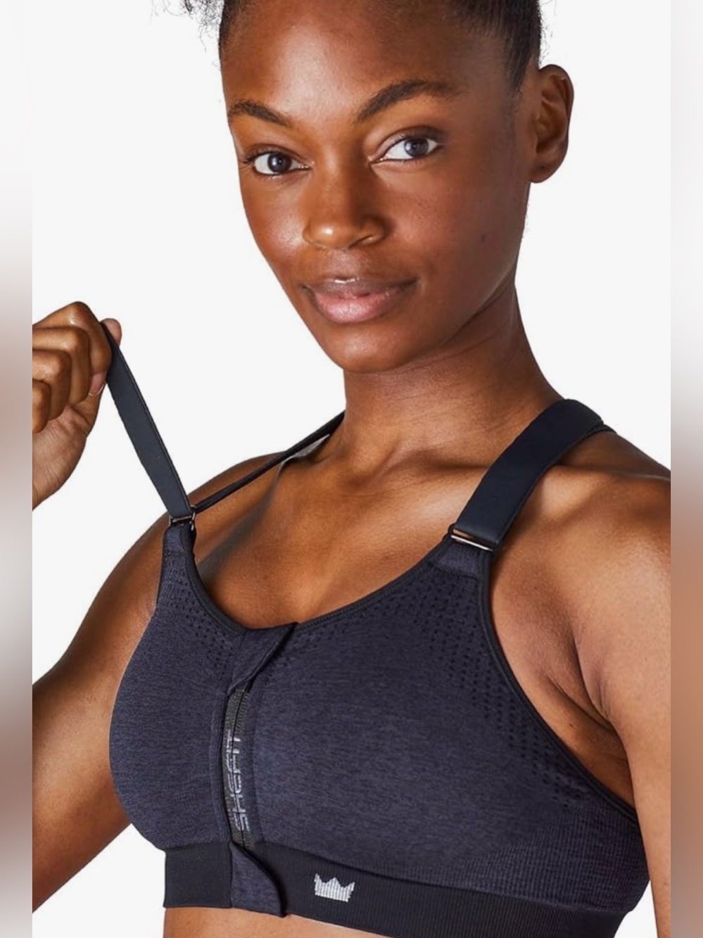 SHEFIT Sports Bra Zip Front Close Zipper Adjustable Workout Yoga Gym 110005